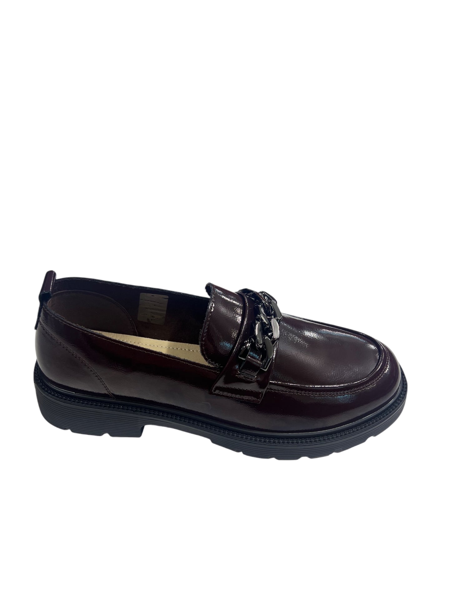 Pantofi casual dama din piele naturala, Vișiniu, 6537