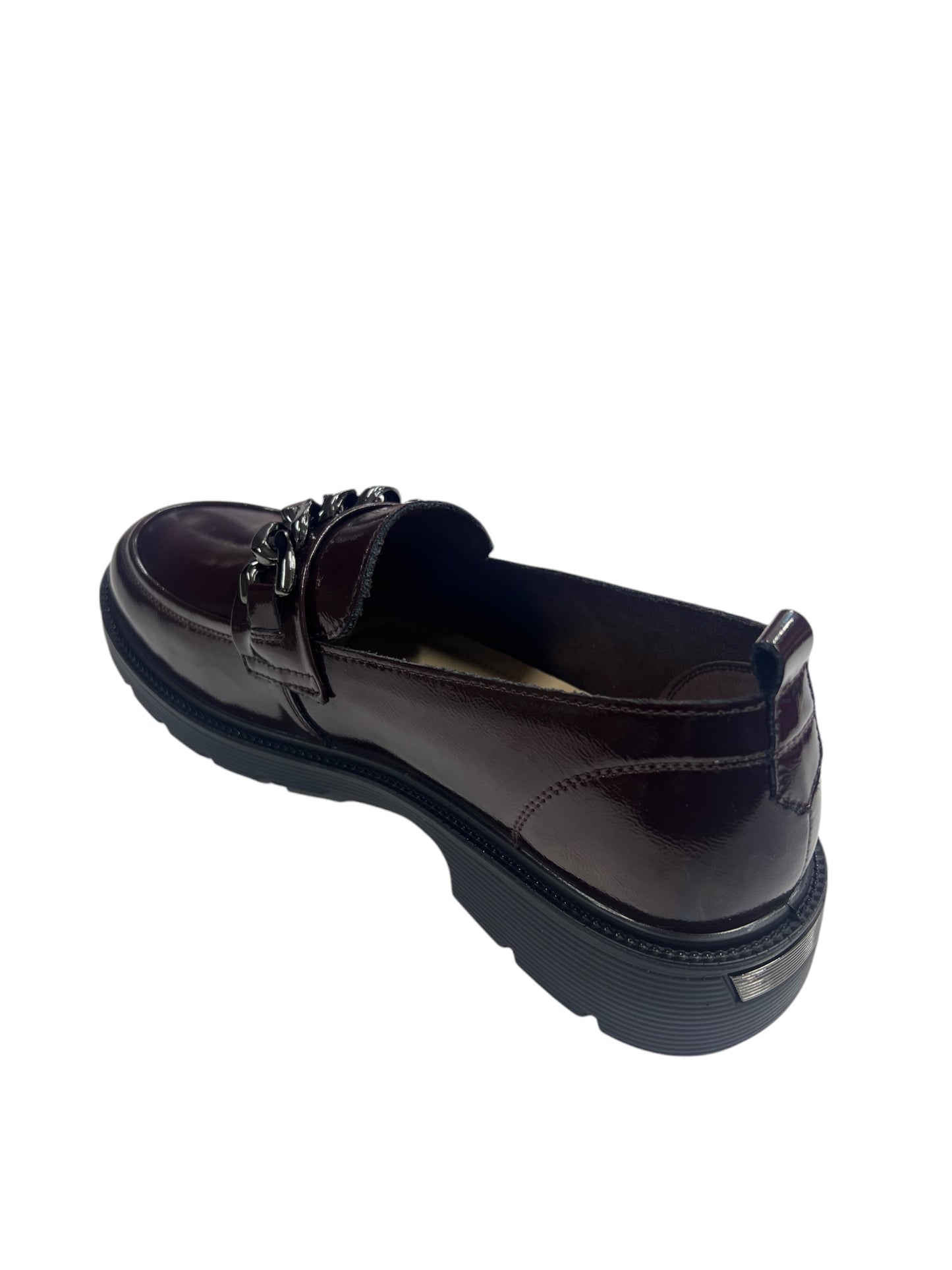 Pantofi casual dama din piele naturala, Vișiniu, 6537