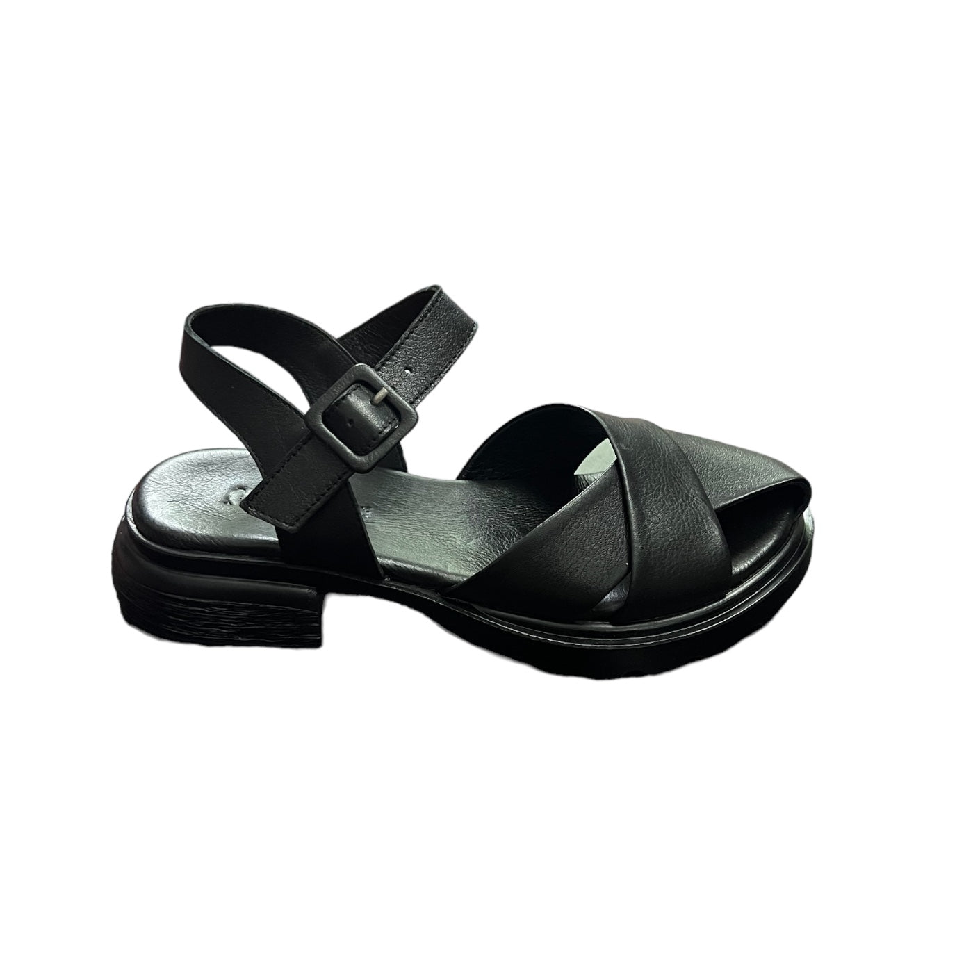 Sandale de dama din piele naturala 5809, Negru