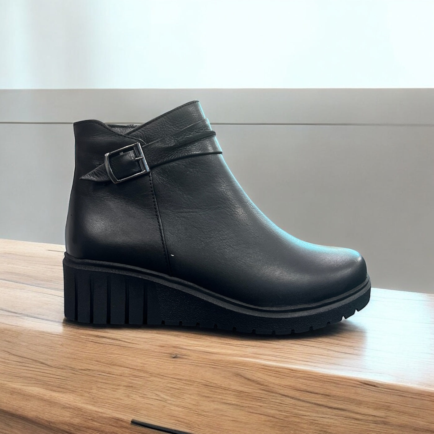Ghete dama din piele naturala 1003, Negru