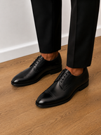 Pantofi eleganți bărbați negri din piele naturala
