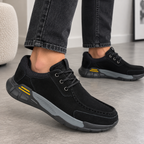 Pantofi Casual Bărbați Negri cu Șireturi și Talpă Sport