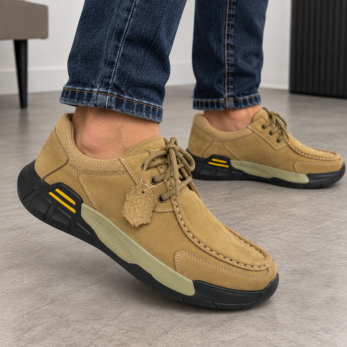 Pantofi Casual Bărbați cu Șireturi și Talpă Sport