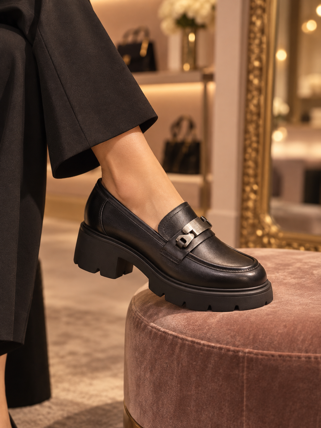 Pantofi casual damă negri