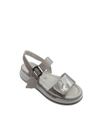 Sandale casual damă bej din piele naturală cu print snake