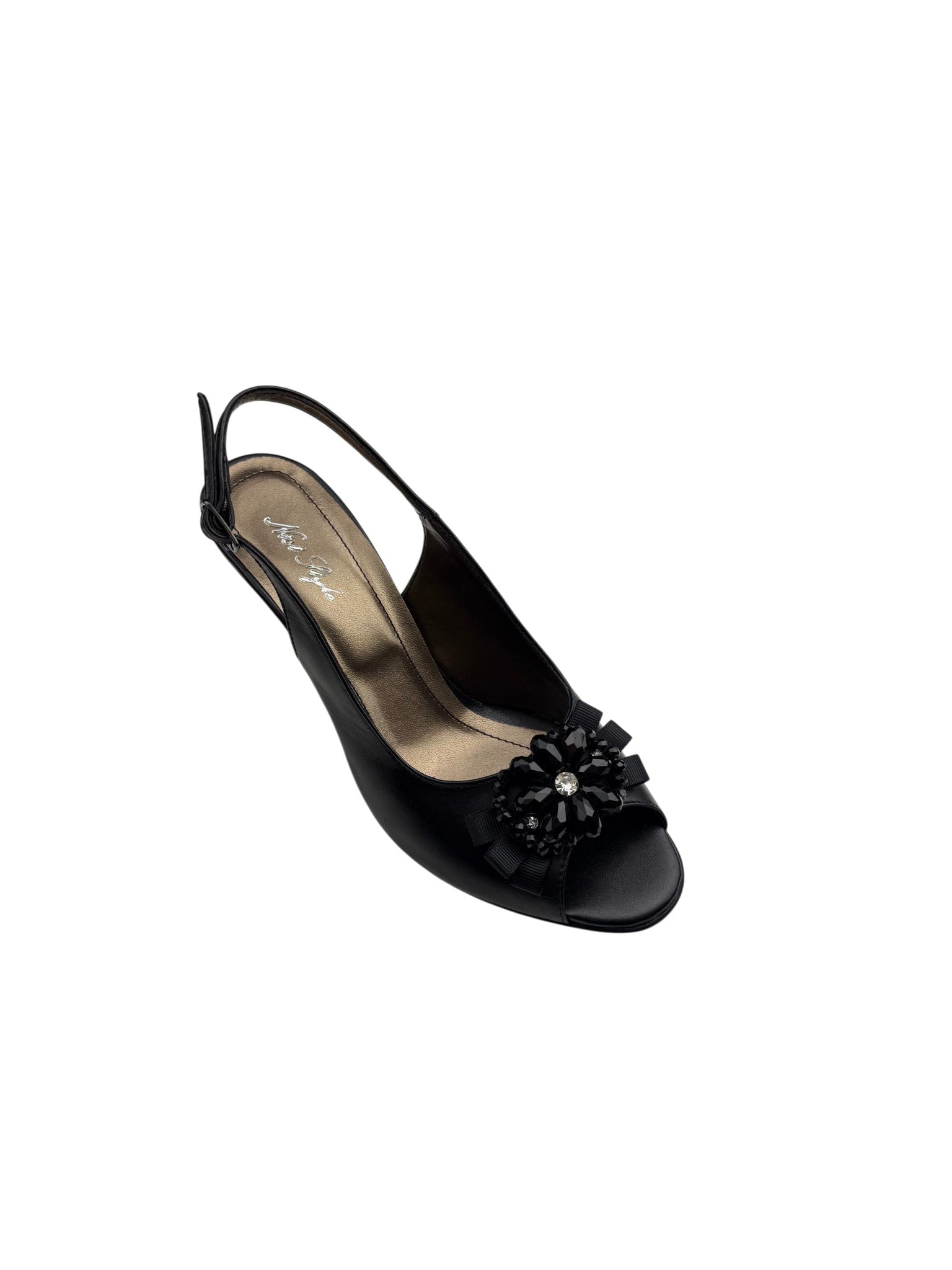 Sandale elegante damă negre din piele naturală