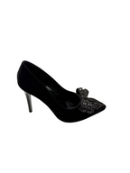 Pantofi eleganți damă negri din piele naturala