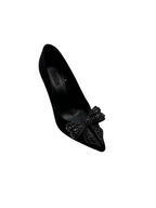 Pantofi eleganți damă negri din piele naturala