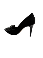 Pantofi eleganți damă negri din piele naturala