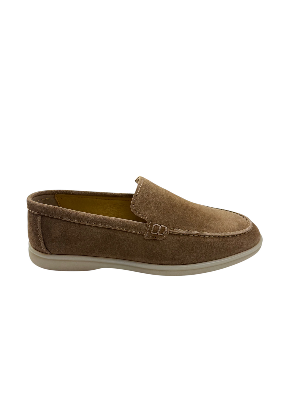 Pantofi casual bărbați bej din piele intoarsa