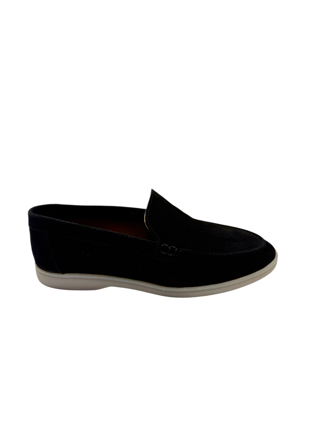 Pantofi casual bărbați negri din piele intoarsa