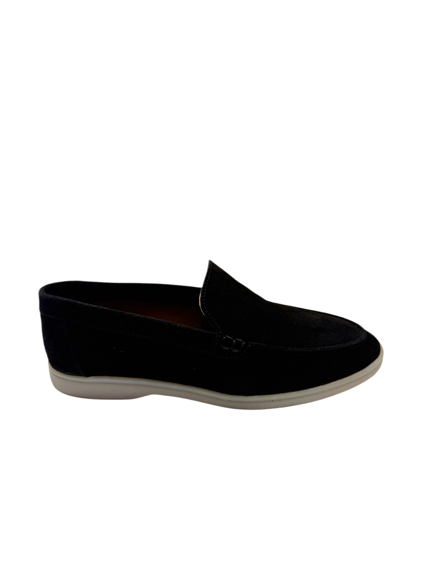 Pantofi casual bărbați negri din piele intoarsa