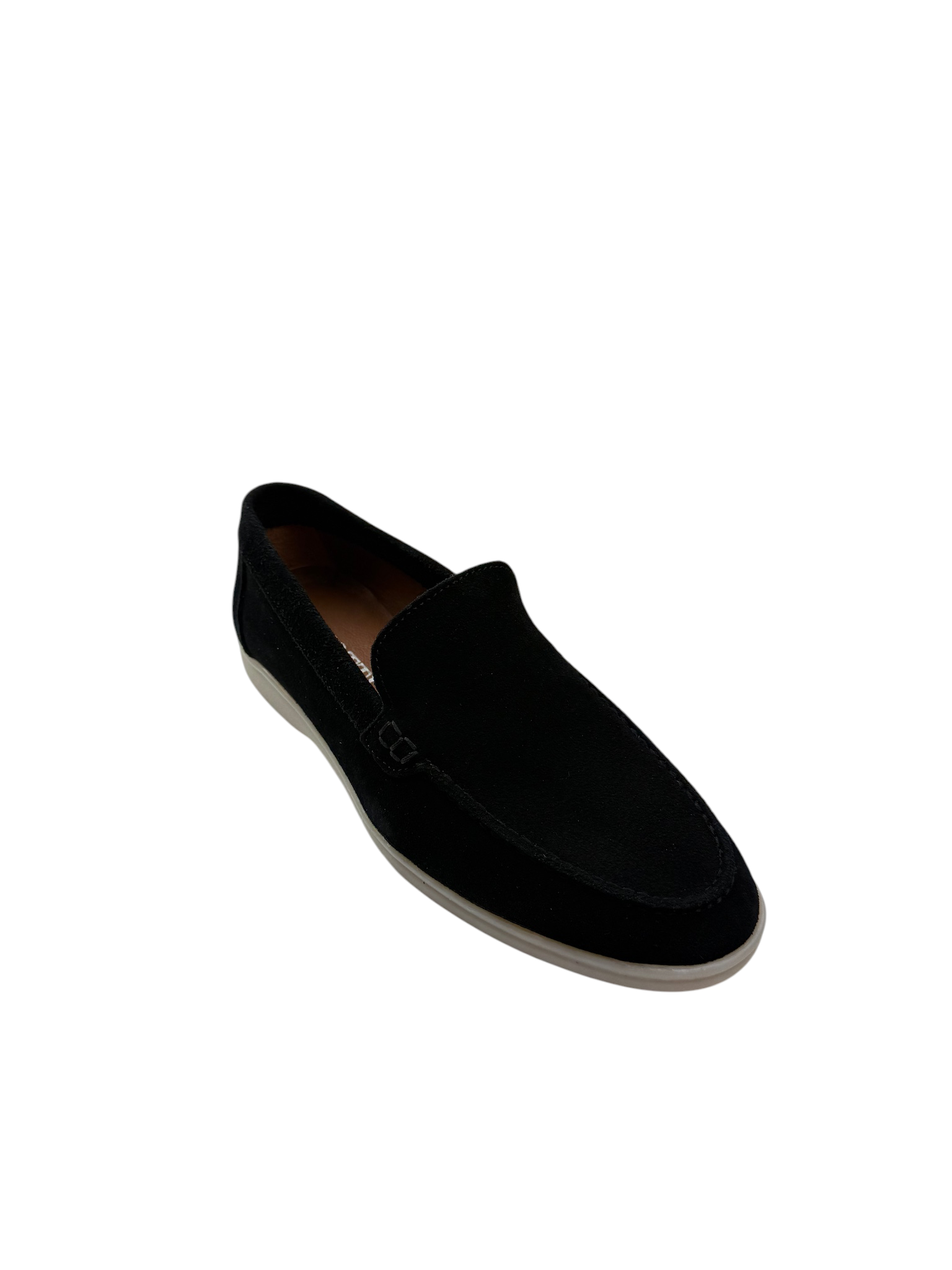 Pantofi casual bărbați negri din piele intoarsa