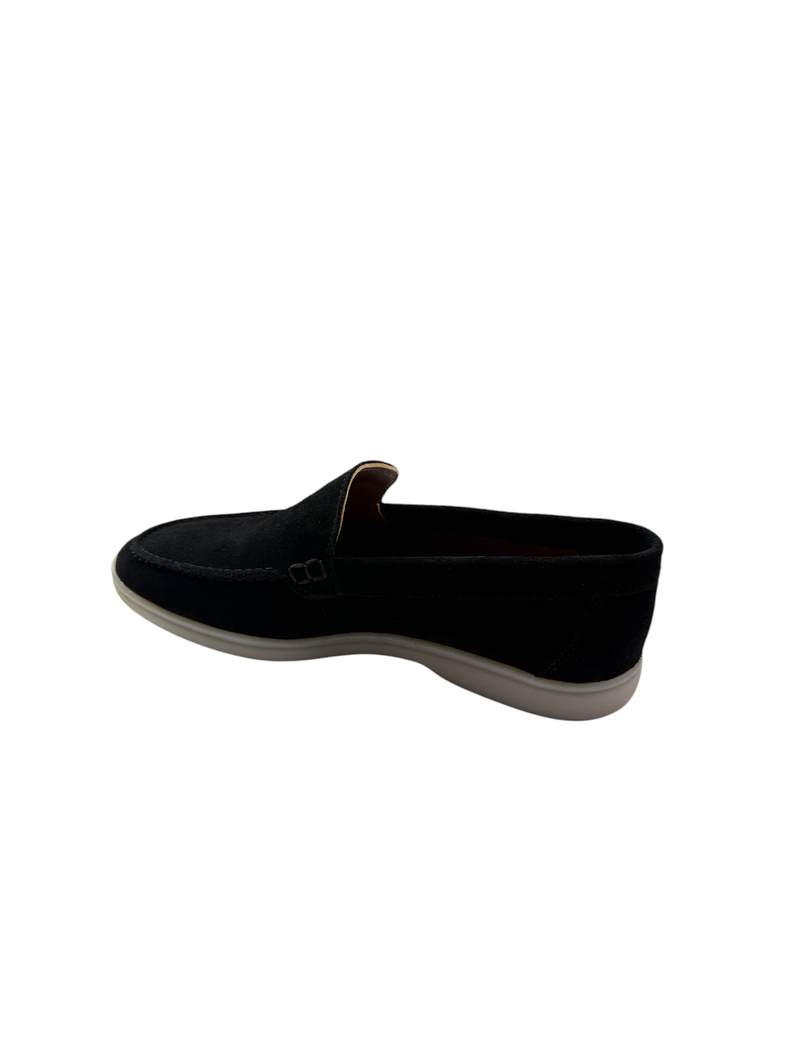 Pantofi casual bărbați negri din piele intoarsa