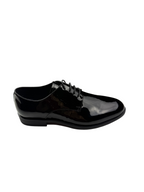 Pantofi eleganți bărbați negri din piele naturala lăcuită