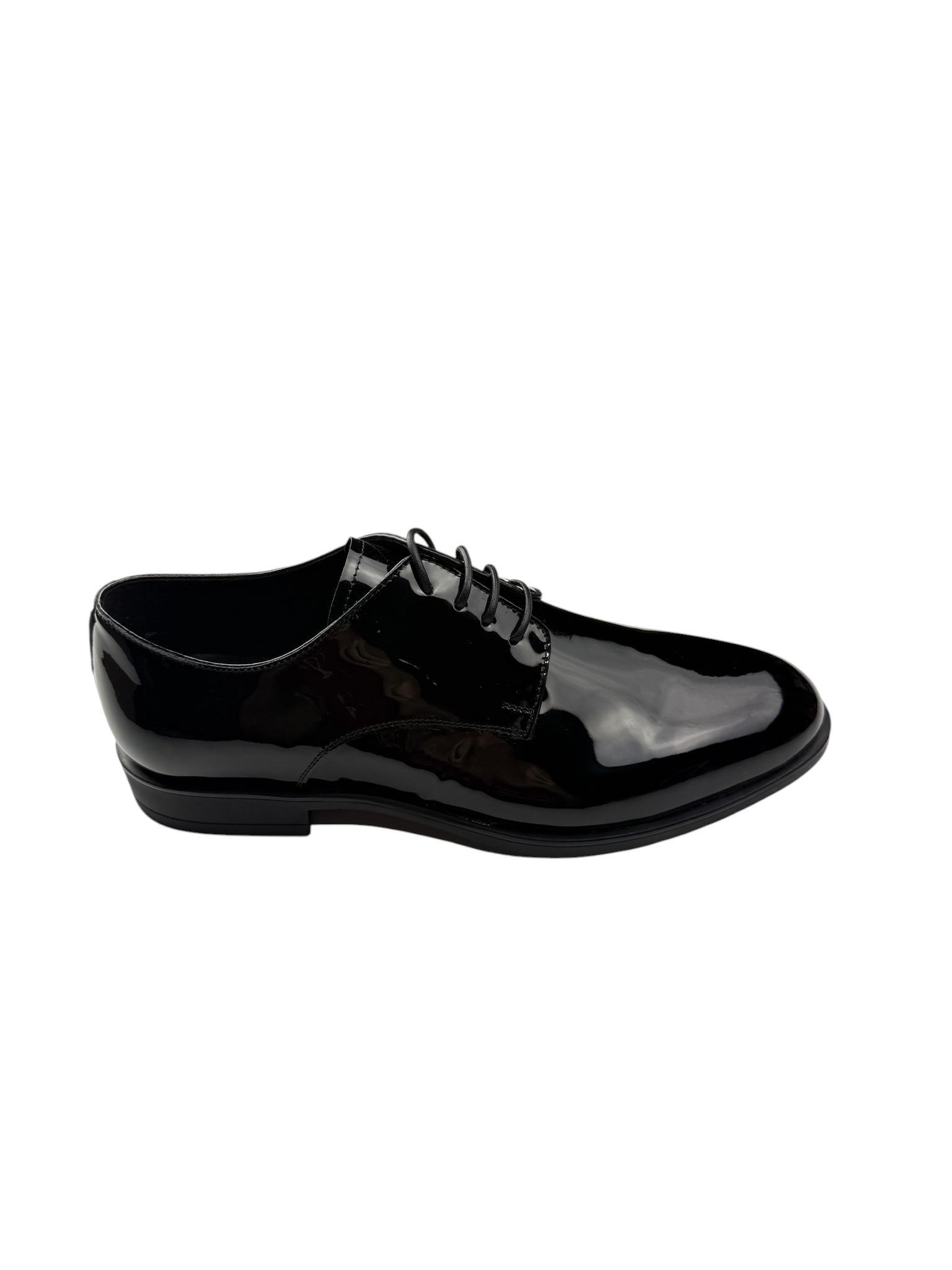 Pantofi eleganți bărbați negri din piele naturala lăcuită