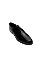 Pantofi eleganți bărbați negri din piele naturala lăcuită