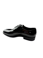 Pantofi eleganți bărbați negri din piele naturala lăcuită
