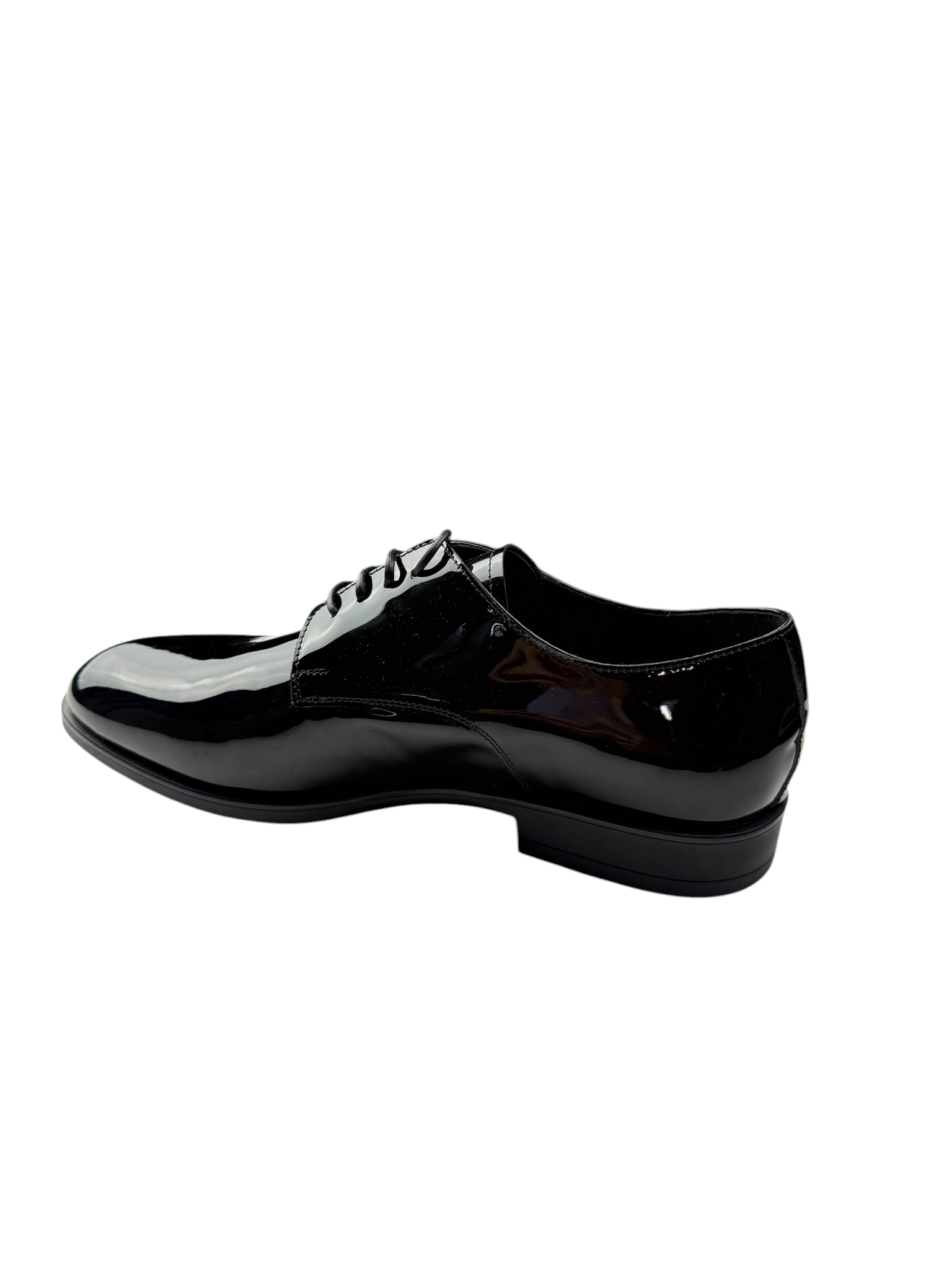 Pantofi eleganți bărbați negri din piele naturala lăcuită