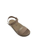 Sandale casual damă maro deschis din piele naturala