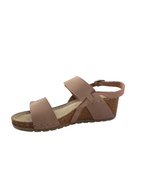 Sandale casual damă roz nude din piele naturală