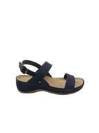 Sandale casual damă albastre din piele naturală