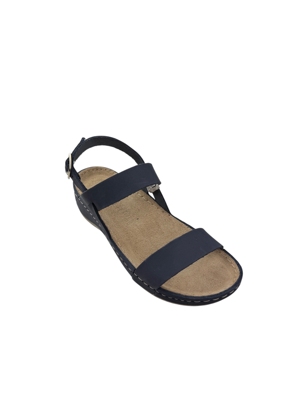 Sandale casual damă albastre din piele naturală