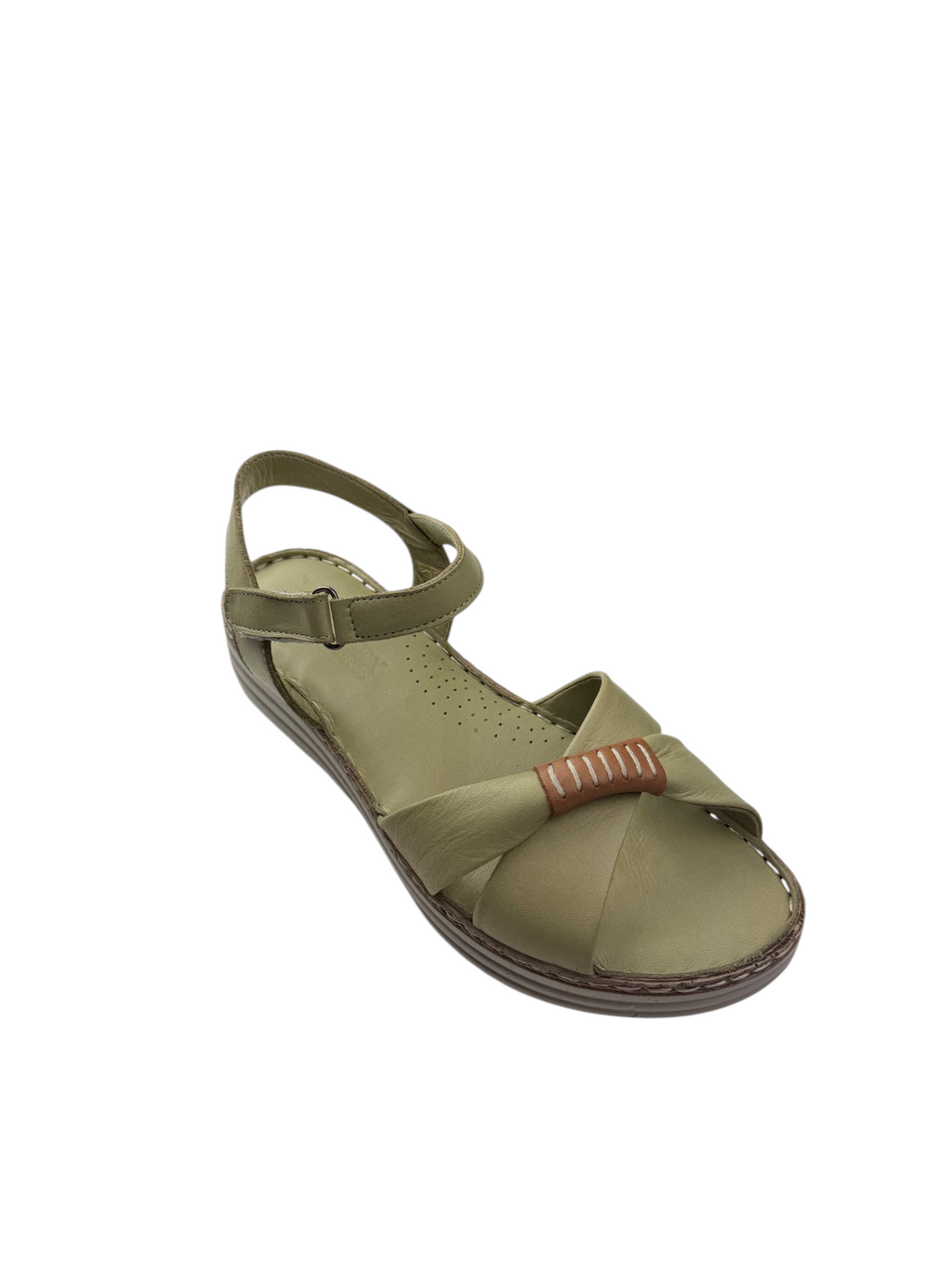 Sandale casual damă verzi din piele naturală