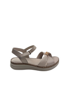 Sandale casual damă bej din piele naturală