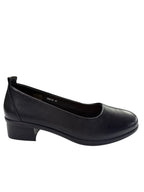 Pantofi casual damă negri din piele naturală