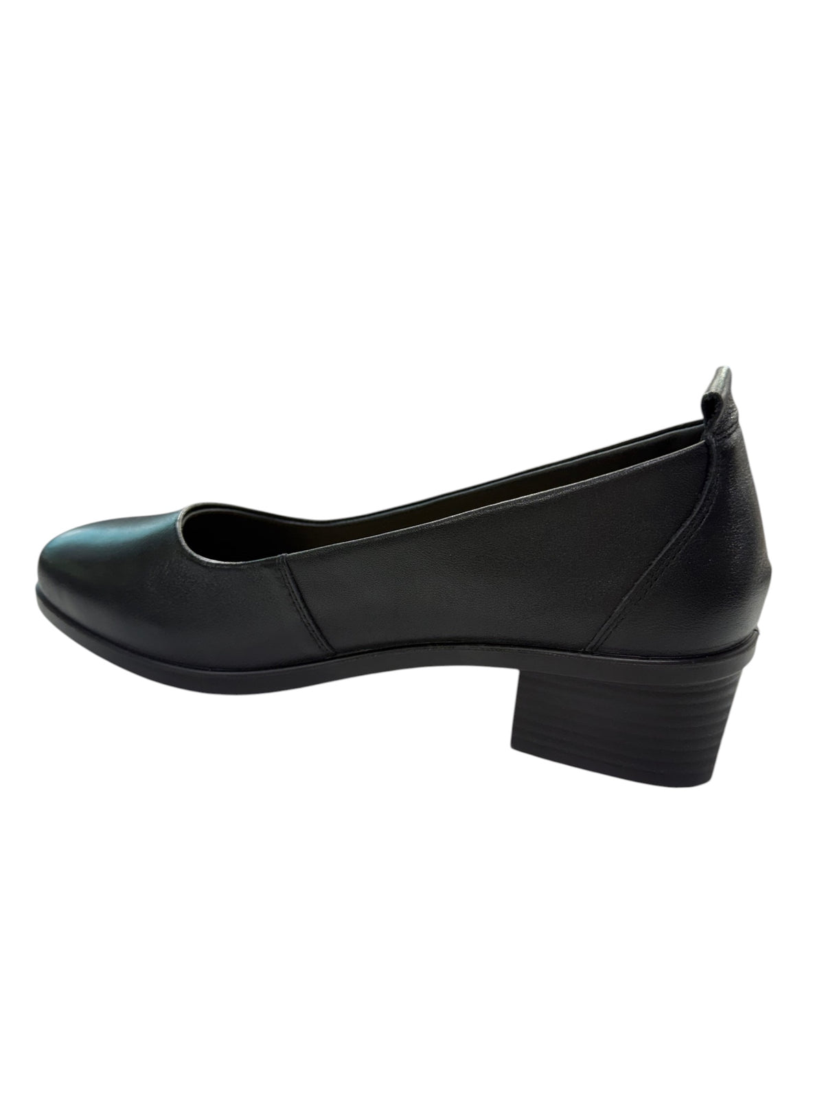 Pantofi casual damă negri din piele naturală