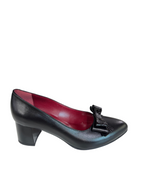 Pantofi eleganti dama cu fundita si toc gros