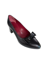Pantofi eleganti dama cu fundita si toc gros