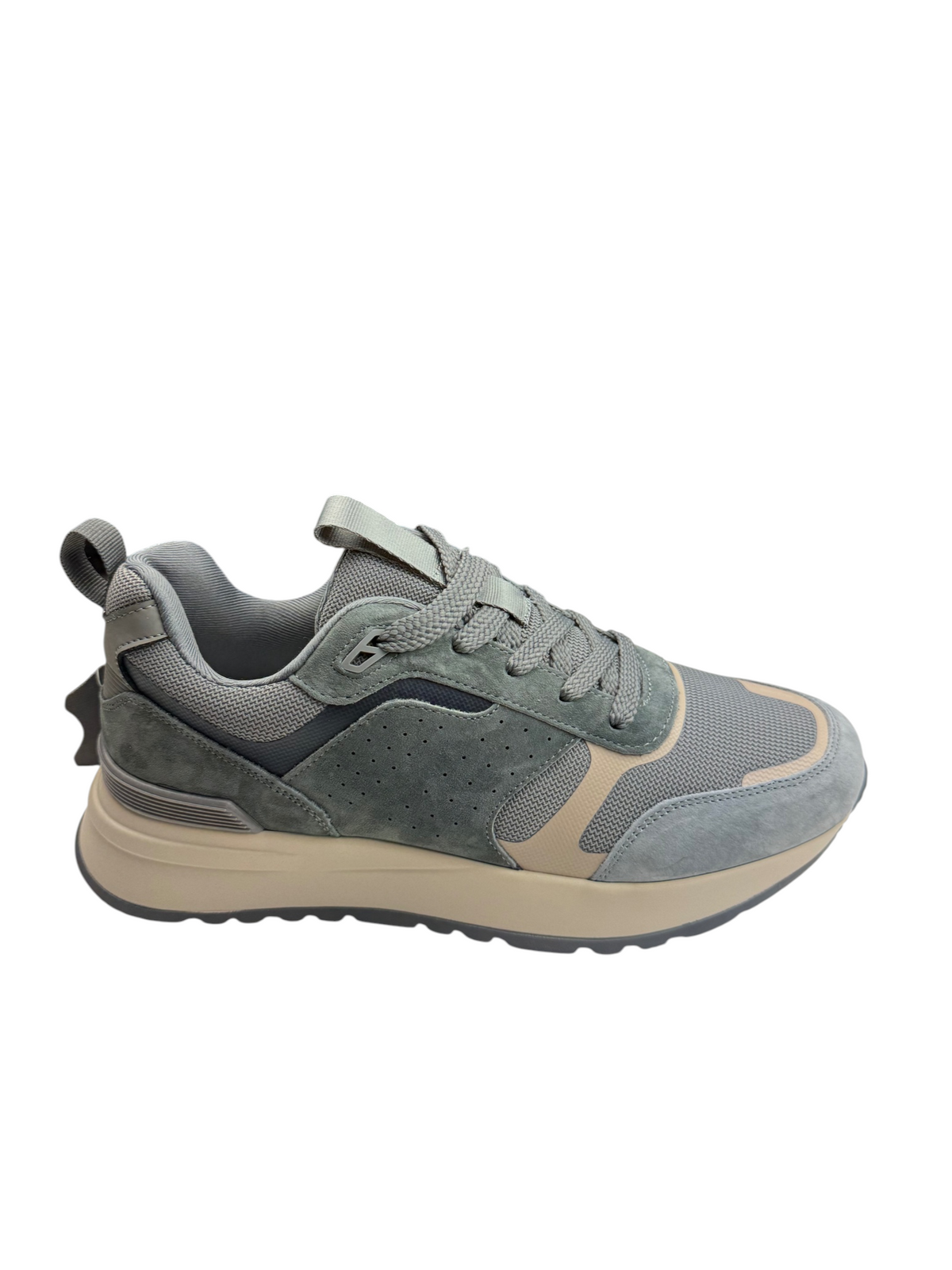 Pantofi sport damă din piele naturală gri