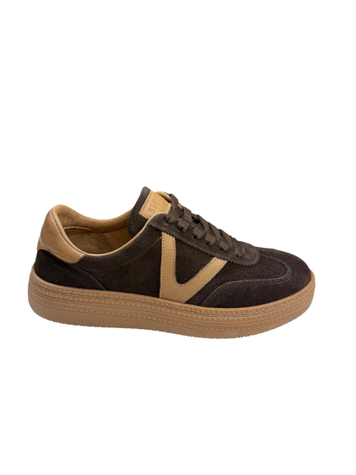 Pantofi sport damă din piele naturală maro