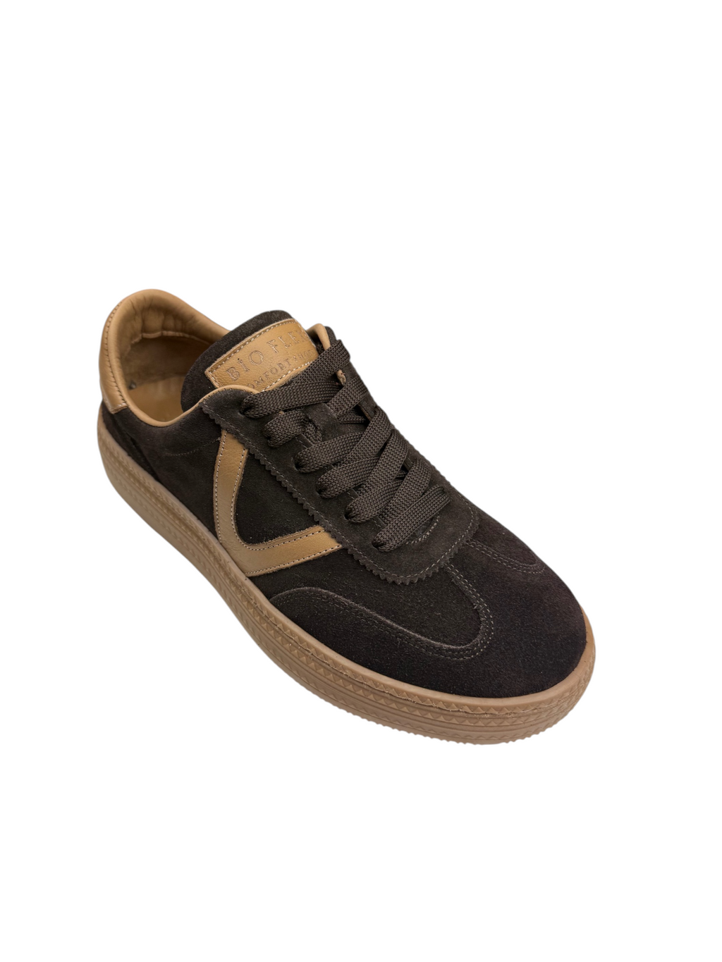 Pantofi sport damă din piele naturală maro