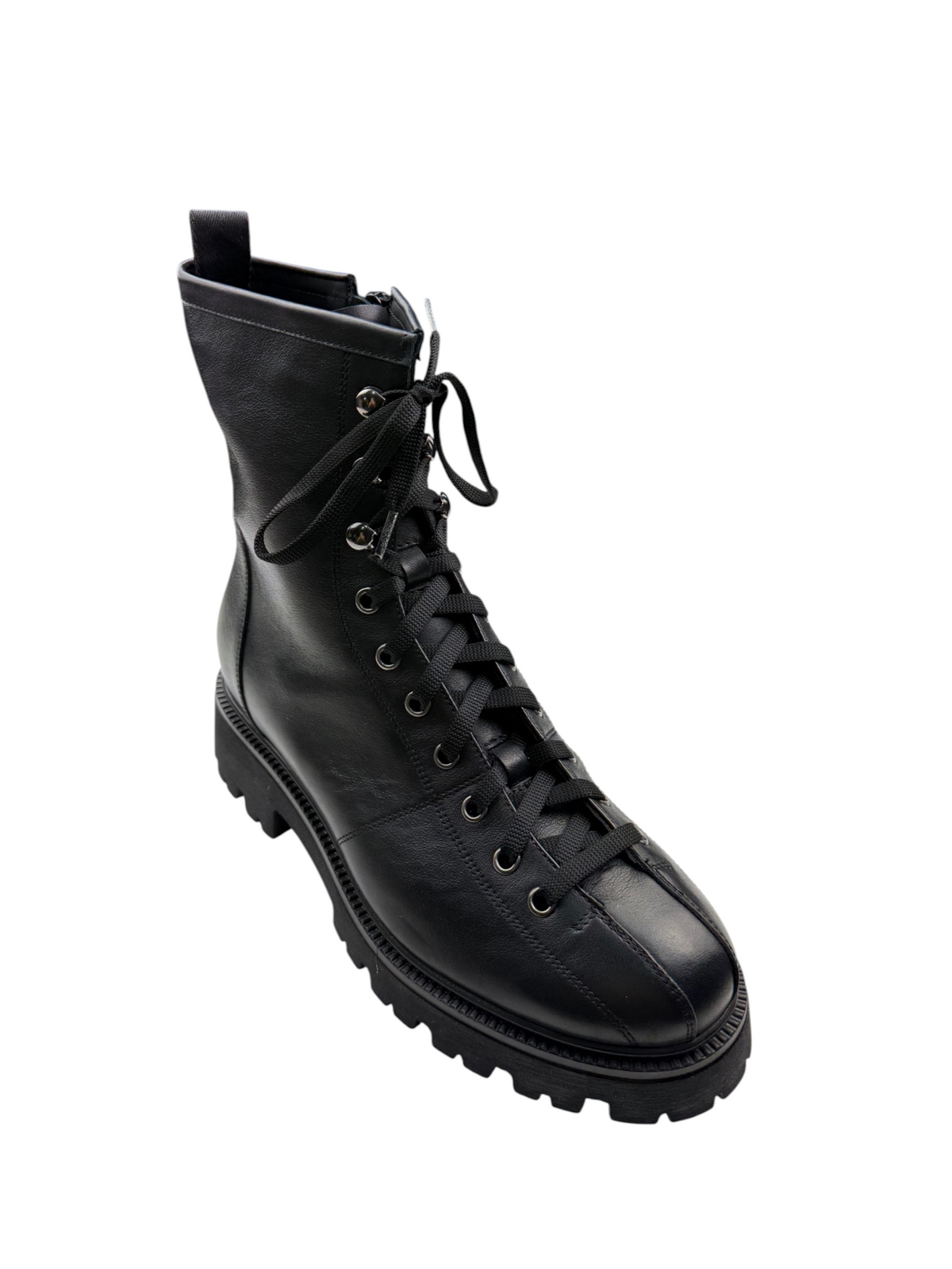 Ghete damă din piele naturală, negre 6303
