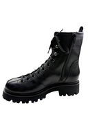 Ghete damă din piele naturală, negre 6303