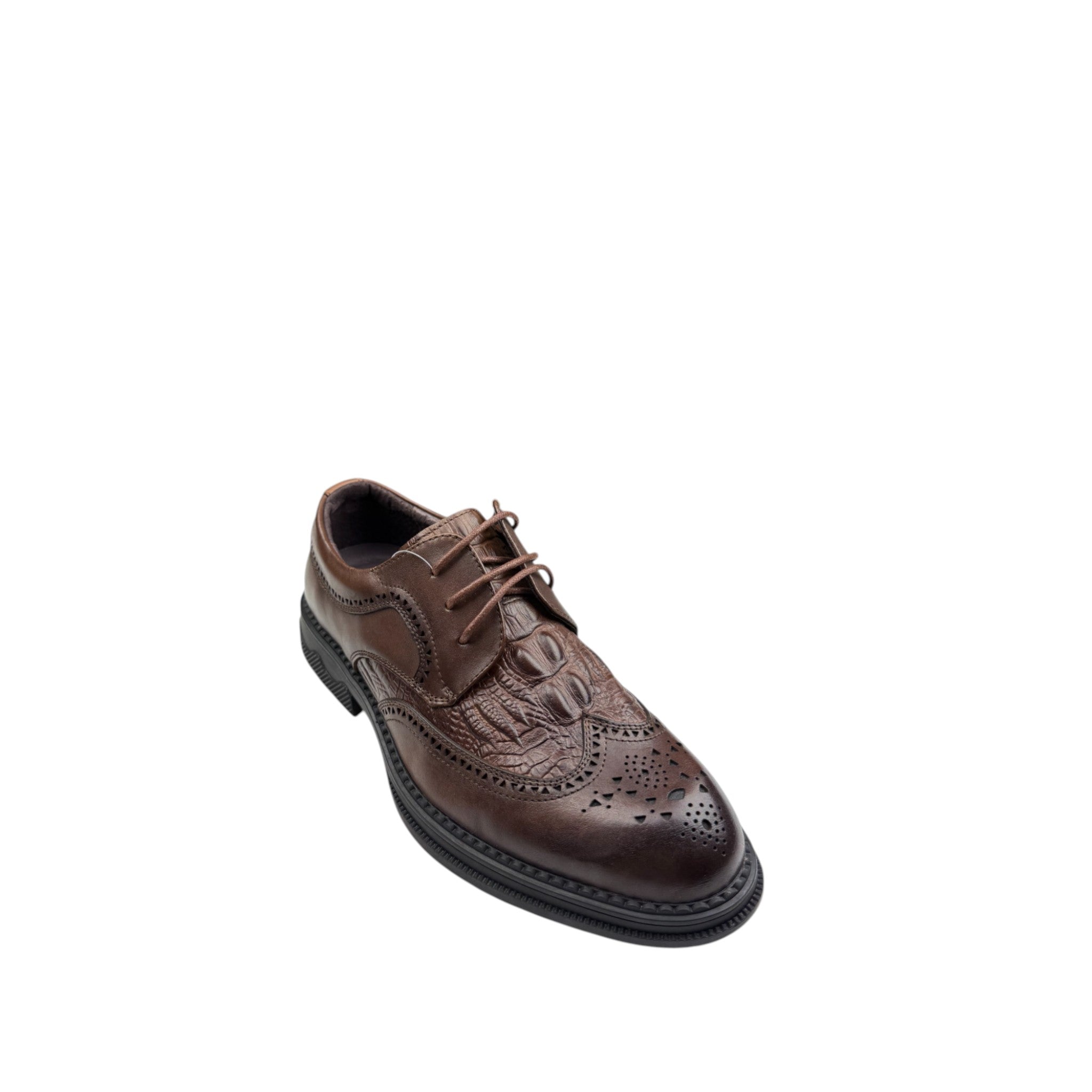 Pantofi Bărbați Maro din Piele Naturală – Design Clasic cu Perforații