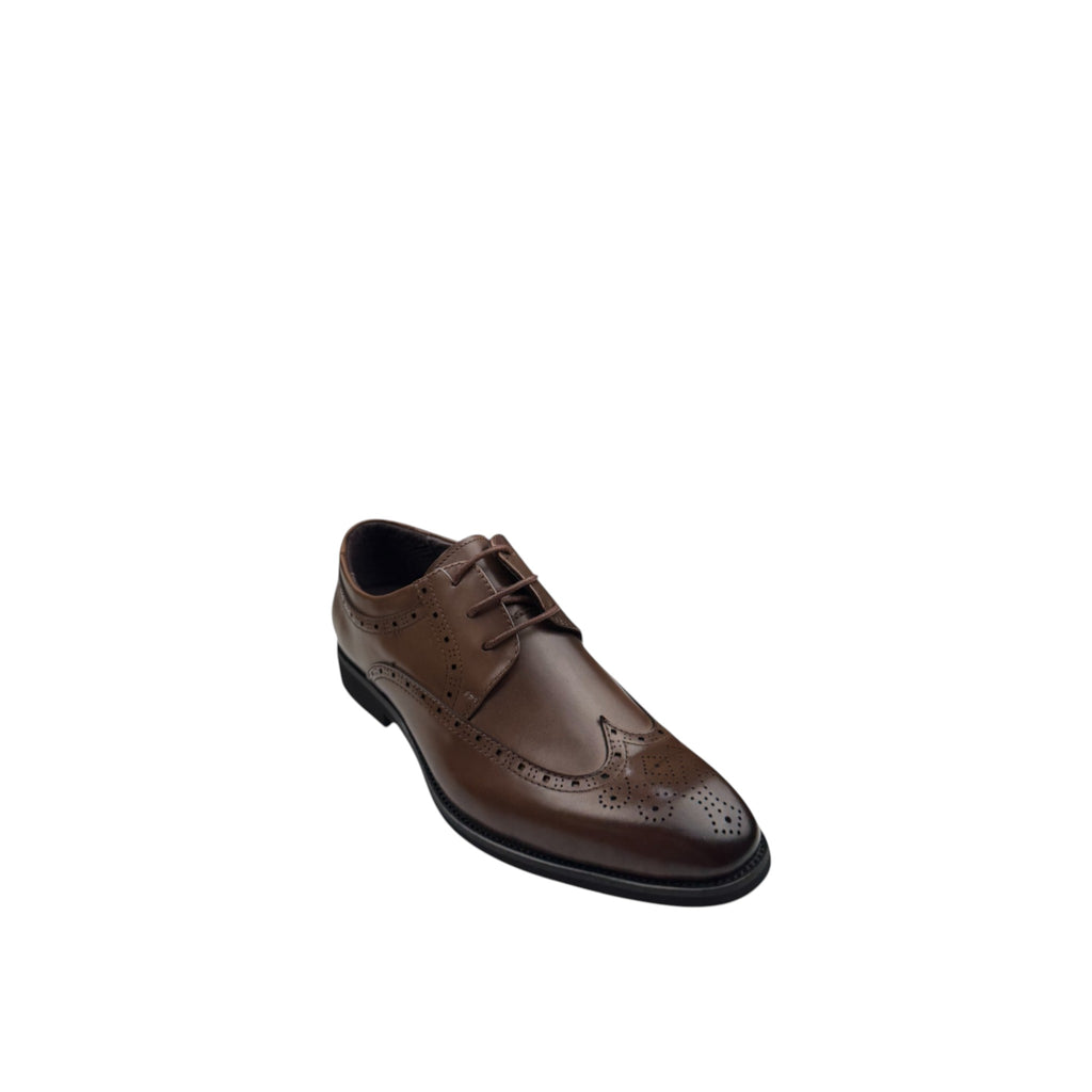 Pantofi eleganți bărbați din piele naturală maro – Design clasic brogue