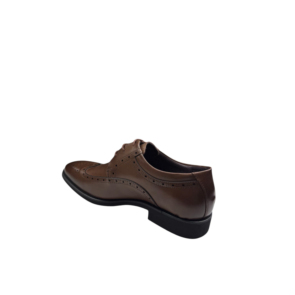 Pantofi eleganți bărbați din piele naturală maro – Design clasic brogue