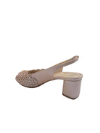 Sandale elegante damă roz din piele naturală cu decupaje perforate