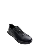 Adidași sport bărbați negri din piele naturală cu talpă confortabilă