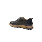 Pantofi sport bărbați negri din piele naturală cu talpă flexibila