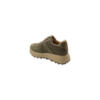 Pantofi sport damă verzi kaki din piele naturală cu talpă bej