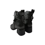 Ghete damă negre din piele naturală cu toc mediu – eleganță și confort