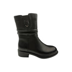 Cizme scurte damă din piele naturală negre – stil clasic și versatilitate