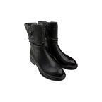 Cizme scurte damă din piele naturală negre – stil clasic și versatilitate