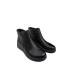 Ghete damă negre din piele naturală cu talpă joasă – confort și simplitate