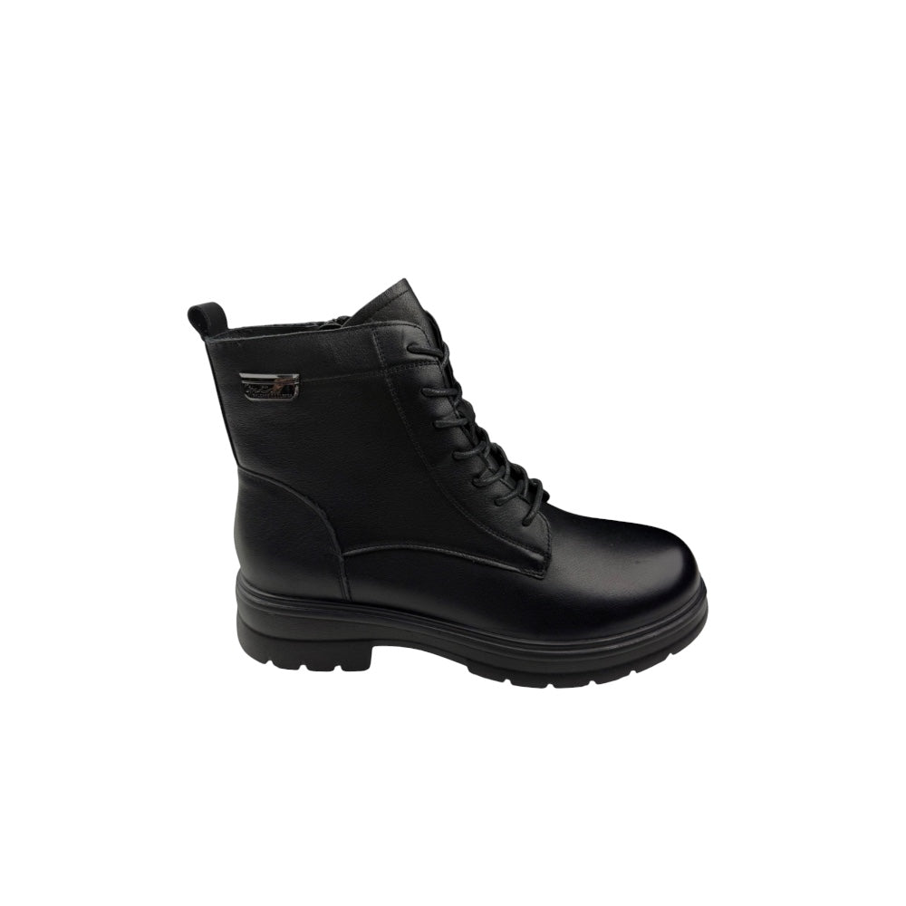 Bocanci damă negri din piele naturală, comozi și rezistenți – stil casual urban